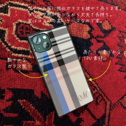 モドレルバショ 抽象 強化ガラス iPhone ケース スマホケース 13 14 mini se pro max p 6枚目の画像