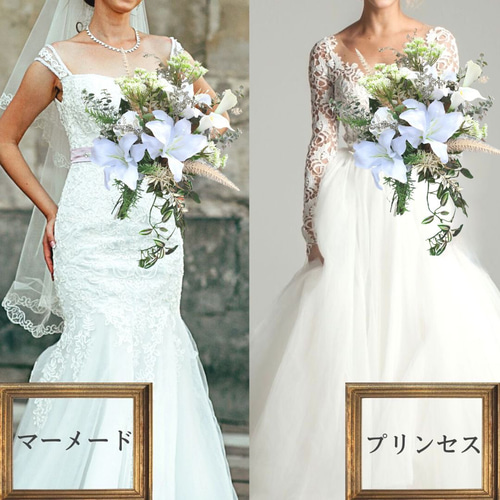 ウェディングブーケ ユリブーケ ブートニア付き ユリの