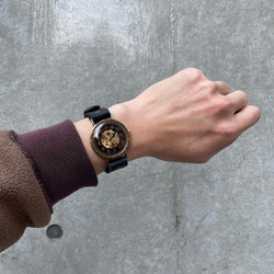 『漢字』◆真鍮製　手巻式手作り腕時計◆ LBM-2059-K 5枚目の画像