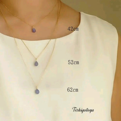 【特集掲載】ひとつぶ枠留天然石ネックレス【オーバル】 5枚目の画像