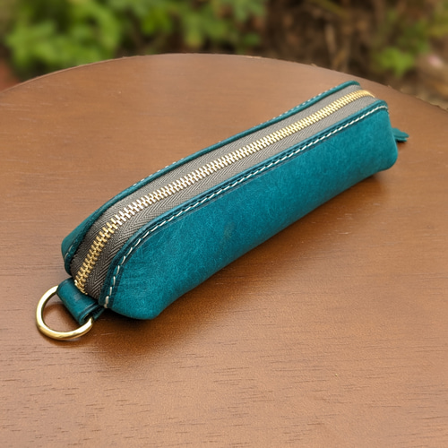 SU craft 革軸ペン　マヤショルダー　ターコイズブルー SU craft 革軸ペン マヤショルダー ターコイズブルー