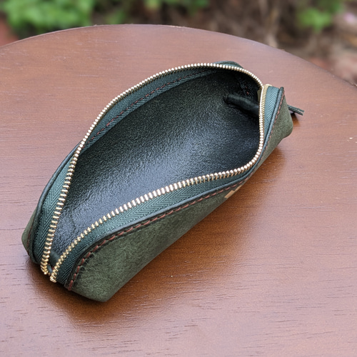 貴重品　デットストック　モンブラン　グリーン・レザー　ペンケース 貴重品 デットストック モンブラン レザー ペンケース【バー