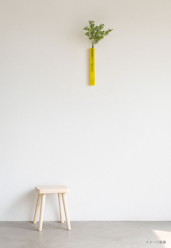 壁掛けOK｜マーブル模様の色ガラス一輪挿し・両面使える花器・花材付き 7枚目の画像