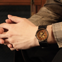 『漢字』◆真鍮製　手巻式手作り腕時計◆ LBM-2058-K 7枚目の画像