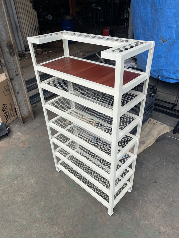 こんなのも出来ます☆特注多段アイアンラック☆収納棚☆シューズラック  