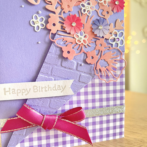 再販売】手作りバースデーカード 97 メッセージカード Lily 通販