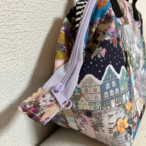 ジョリーフルール マイリトルテイラーパッチワーク ワイヤーバッグ