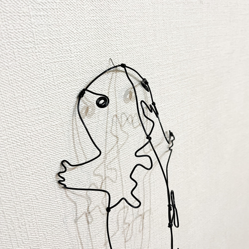 オオサンショウウオ 大山椒魚 ワイヤーアート 立体 置き型【受注