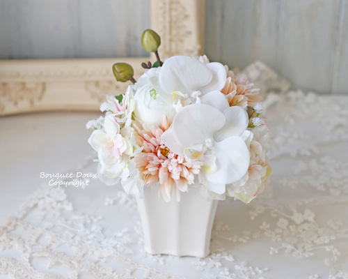 仏花　お供え花　初盆　造花　大きめサイズ　アレンジメント f7f3f759ecc0a5973bb426a8cc725a