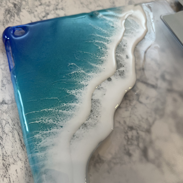 オーダー品　海のiPad手帳型ケース　サイズ変更可　10.9インチ　オーシャンアート　スマホケース　ダブレット　海 2枚目の画像