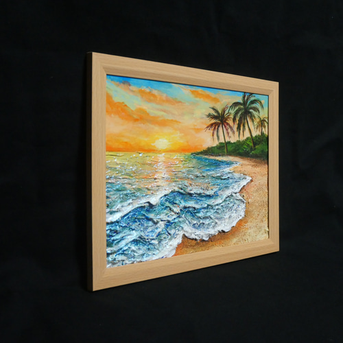 油絵 油彩 油彩画 絵 絵画 ミニ絵画【夕日の海】 油絵 油彩 油彩画 絵 絵画 ミニ絵画【夕日の海】 絵画 HR 通販