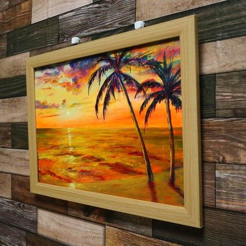 油絵 絵画【夕日の海辺】 絵画 HR 通販 16471748|Creema 油絵 絵画【夕日の海辺】 絵画 HR 通販 16471748|Creema