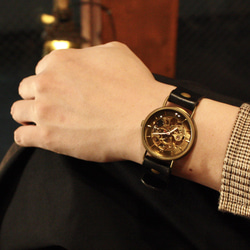 ◆真鍮製　手巻式手作り腕時計◆ LBM-2048 4枚目の画像