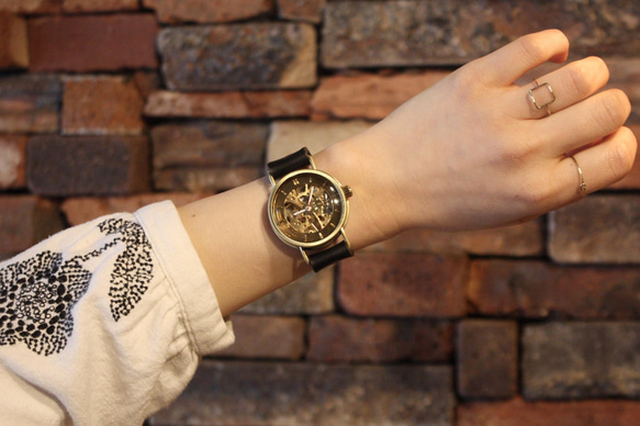 ◆真鍮製　手巻式手作り腕時計◆ LBM-2048 8枚目の画像