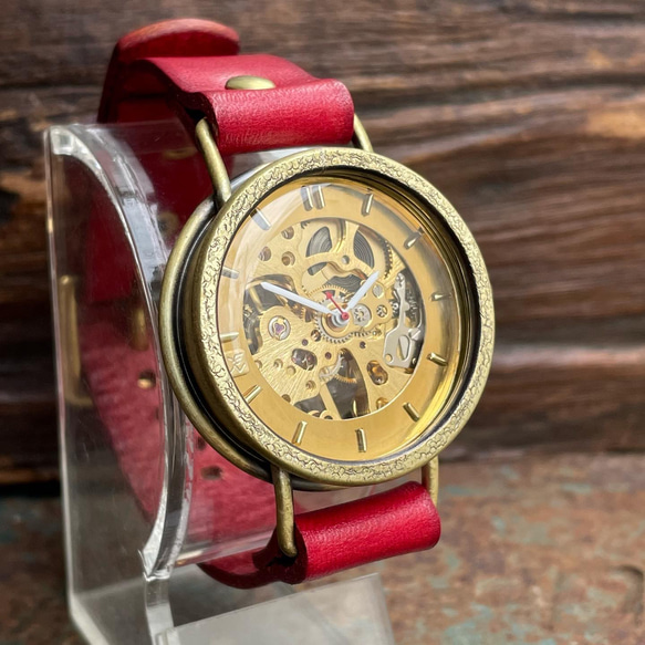 ◆真鍮製　手巻式手作り腕時計◆ LBM-2048 1枚目の画像