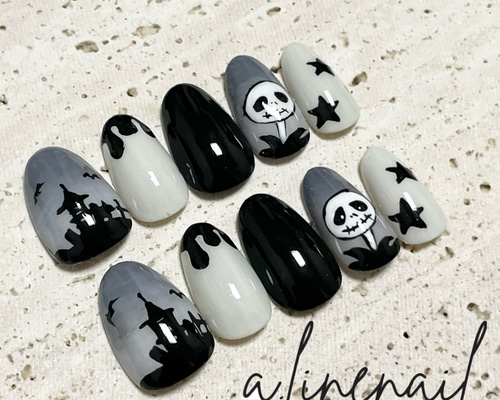 ネイルチップ つけ爪 ハロウィンネイル Amazon | ネイルチップ ショート つけ爪ネイルチップ 短めネイル