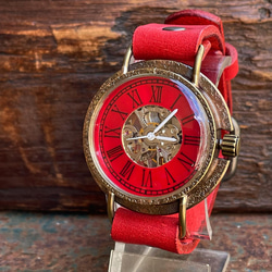 ◆真鍮製　手巻式手作り腕時計◆ LBM-2045-CSR 2枚目の画像