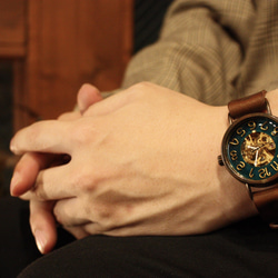 ◆真鍮製　手巻式手作り腕時計◆ LBM-2044-CBG 5枚目の画像