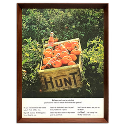 ハンツ トマト ケチャップ 1960年代 アメリカ雑誌 ヴィンテージ 広告 額付 ポスター 3枚目の画像