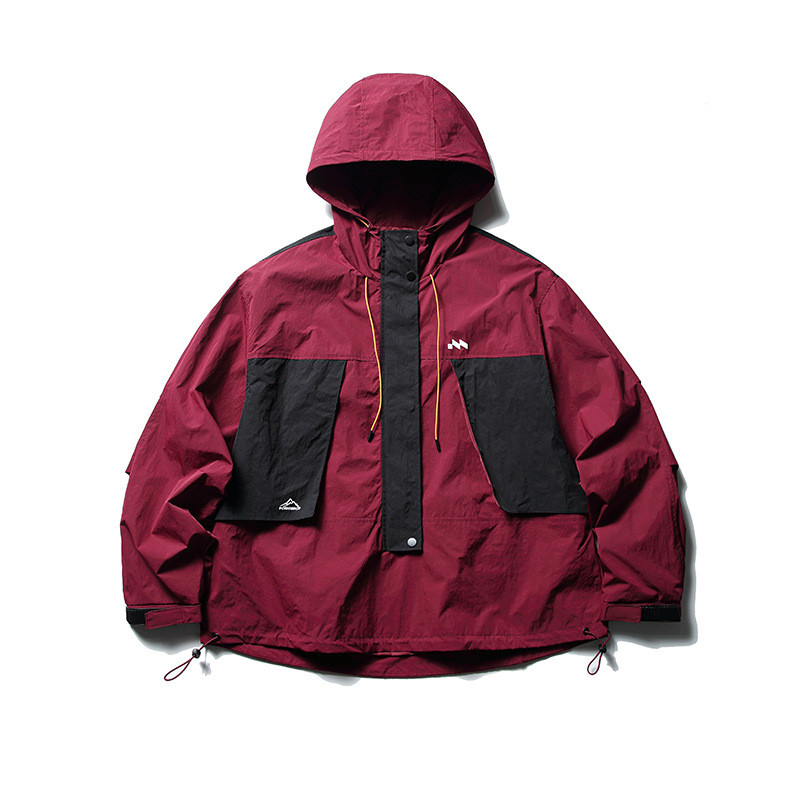 ワインレッド フード付きジャケット8000円即決 Y-3