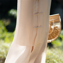丸襟ロングスリーブレディース夏のドレス 4枚目の画像