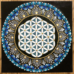 神聖幾何学アート フラワーオブライフ 豊かさ引き寄せ 恋愛、結婚 浄化