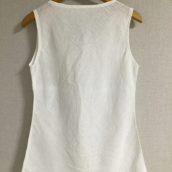 リネンのインナーシャツ　白　M　送料無料　返品可能 4枚目の画像