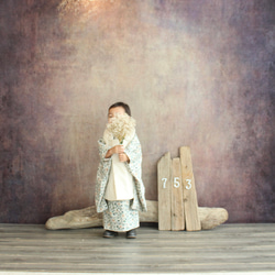 【セパレート着物】3歳着物4点セット【liberty／エデナム】 5枚目の画像