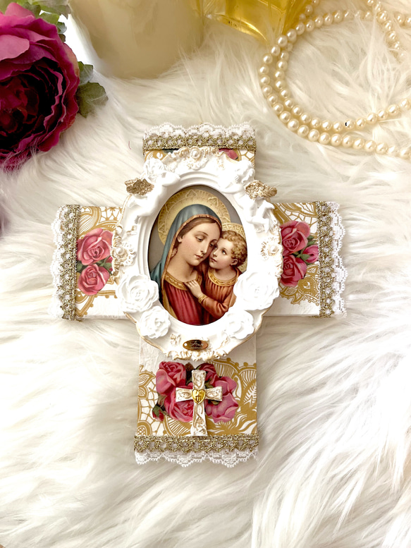 受注販売］ An❤︎ マリア様 十字架オブジェ 十字架飾り 十字架