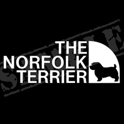 THE NORFOLK TERRIER ステッカー（ノーフォーク・テリア） 6cm×17cm 1枚目の画像