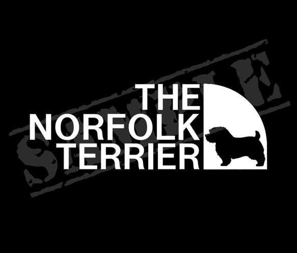 THE NORFOLK TERRIER ステッカー（ノーフォーク・テリア） 6cm×17cm 1枚目の画像
