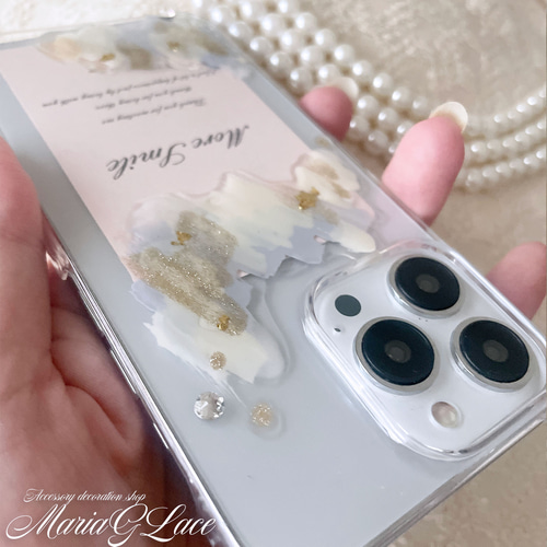全機種対応 iPhone16 iPhone15pro 14 スマホケース ニュアンス レジン 