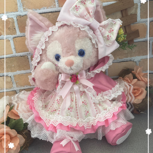 リーナベルＳ　さくらんぼ柄　浴衣ドレス6点コスチューム　ステラルーも出品中 リーナベルS ピンク花柄ワンピース6点コスチューム 赤チェック