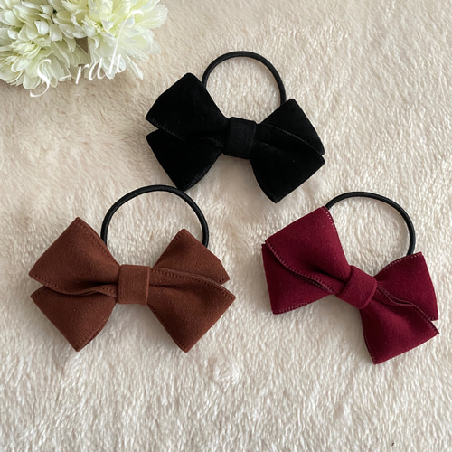 2個セット*フレンチコーデュロイのリボンヘアゴム ヘアゴム Little 