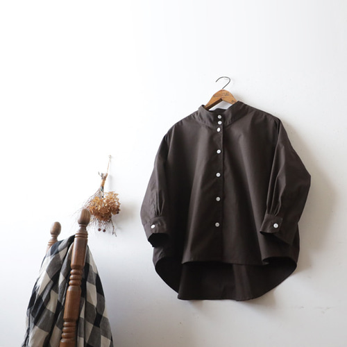 【45rpm】スタンドカラーコットンシャツジャケット　サイズ2