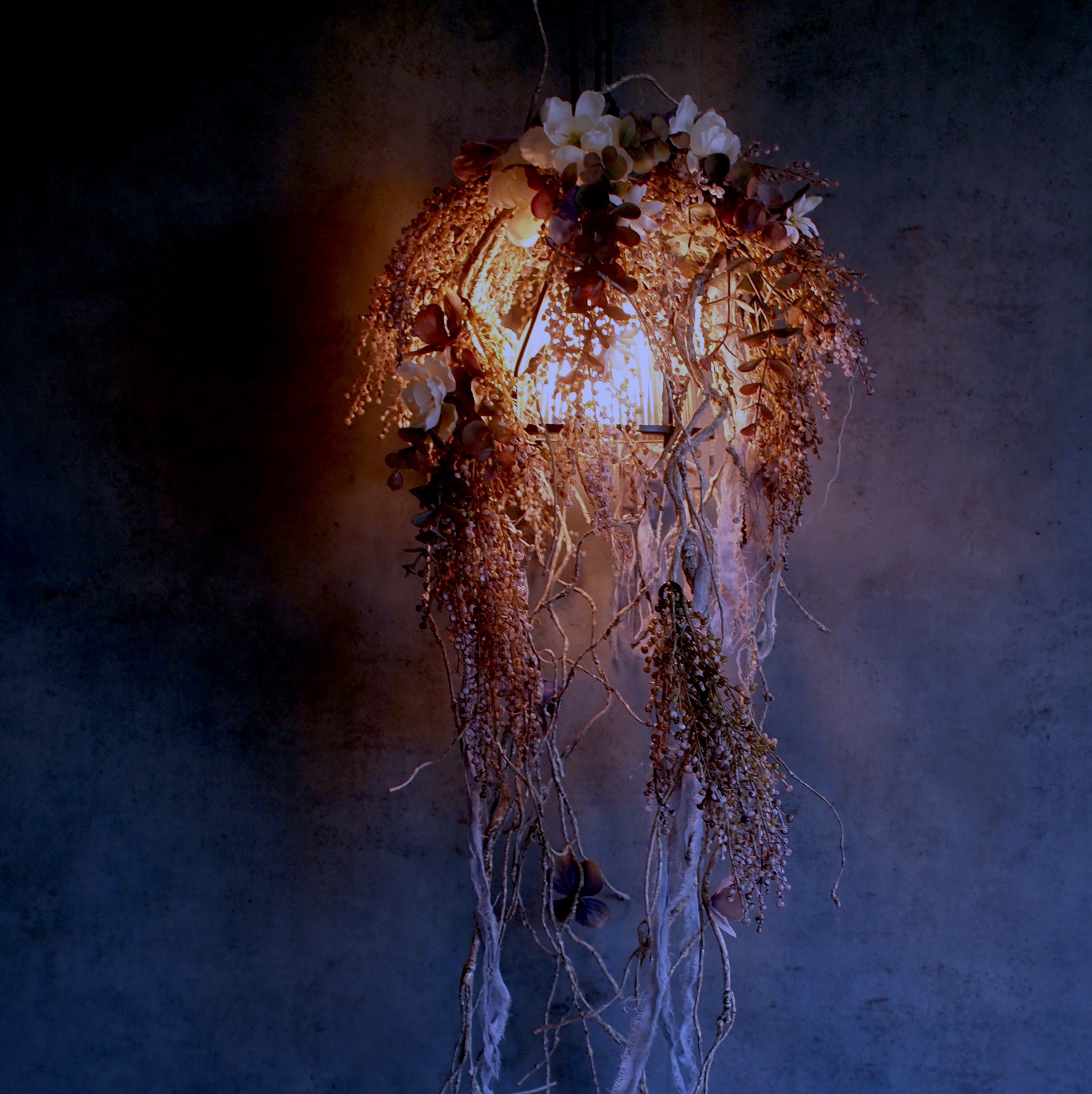 【受注制作】照明_アーティフィシャルフラワー シャンデリア