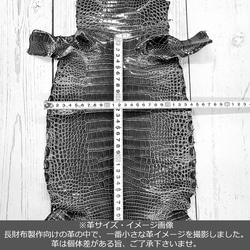 ワニ革  グレージング(艶)  グレープジュース「長財布向け」サイズ No.CM0145 7枚目の画像