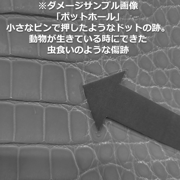 ワニ革  グレージング(艶)  グレープジュース「長財布向け」サイズ No.CM0145 15枚目の画像