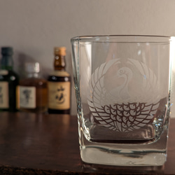 鶴の丸紋　ロックグラス 2枚目の画像