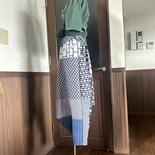 在庫処分 半額 浴衣リメイク キュロット・ワイド 男女兼用 サルエルパンツ パンツ