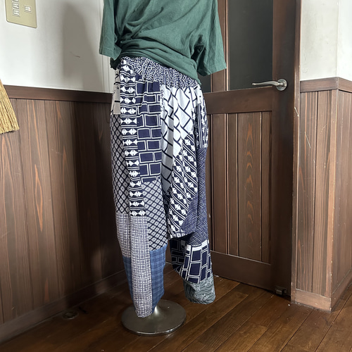 驚きの価格が実現！ 浴衣リメイク サルエルパンツ キュロット・ワイド 男女兼用 パンツ