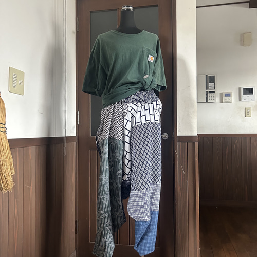 浴衣リメイク サルエルパンツ 男女兼用 キュロット・ワイド