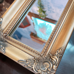 アンティークな部屋  おしゃれな鏡 一面鏡 No.1 ウォールミラー 1枚 壁掛け鏡 gold 5枚目の画像