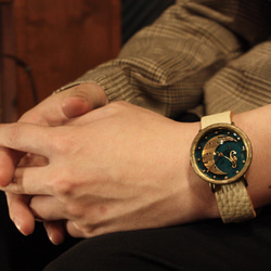 ◆『MOON』　クォーツ式手作り腕時計◆LBQ-3088-MOON 8枚目の画像