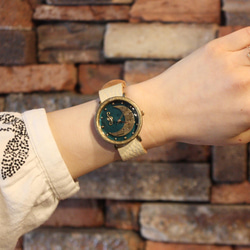 ◆『MOON』　クォーツ式手作り腕時計◆LBQ-3088-MOON 5枚目の画像