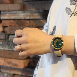 ◆『MOON』　クォーツ式手作り腕時計◆LBQ-3088-MOON 6枚目の画像