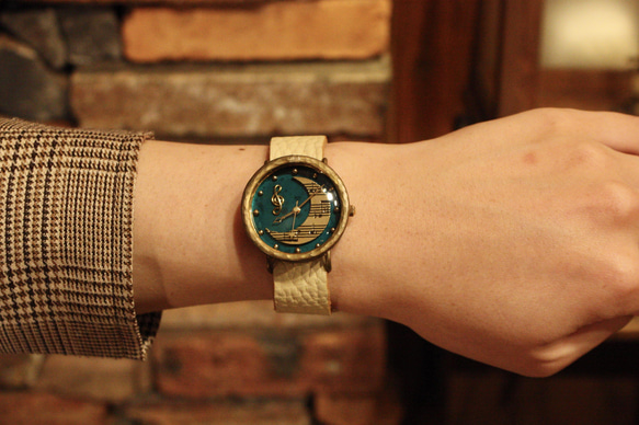 ◆『MOON』　クォーツ式手作り腕時計◆LBQ-3088-MOON 7枚目の画像