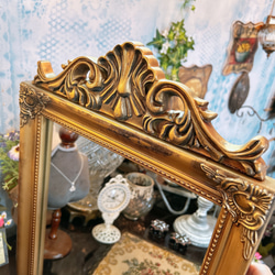 アンティークな部屋  おしゃれな鏡 一面鏡 No.7 ウォールミラー 1枚 壁掛け鏡 gold 7枚目の画像