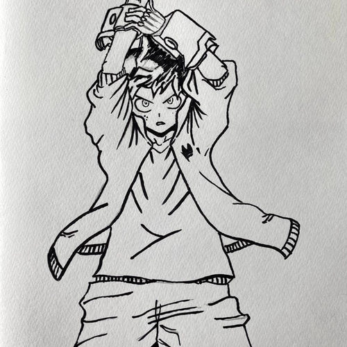 手描き】キャラクターの模写（カラーorモノクロ） 210㎜×210