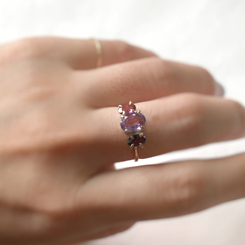 K10 スリーカラーリング(ライトアメジスト、アイオライト、ロード  